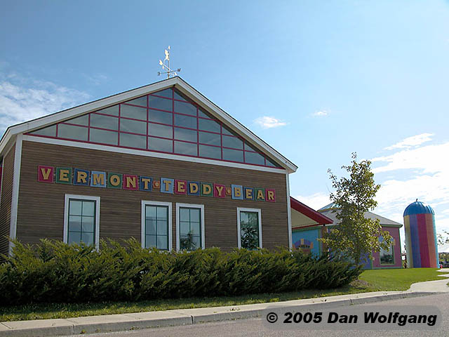 Outside the Vermont Teddy Bear Factory