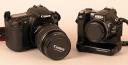 Canon EOS 20D and Nikon Coolpix 5700